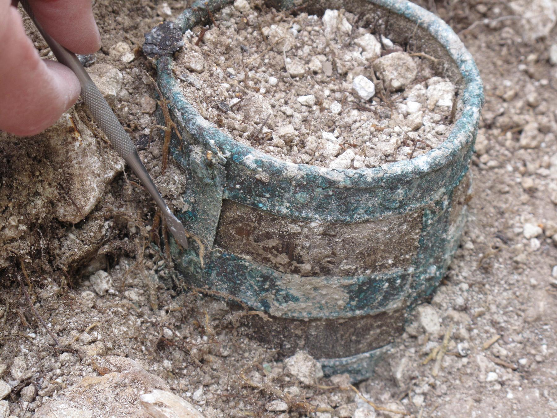 Barrow Clump AngloSaxon bucket Our Work Wessex Archaeology